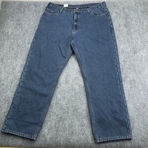 Full Blue Jeans Mens 42x32 (Fits 31L)‎ Fleece Lined Relaxed Fit Straight Leg